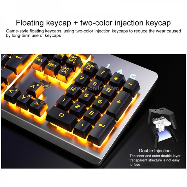 YINDIAO K002 USB Wired Mechanical Feel Sound Control RGB Backlight Keyboard + Optical Silent Mouse + Headset Set(Black)