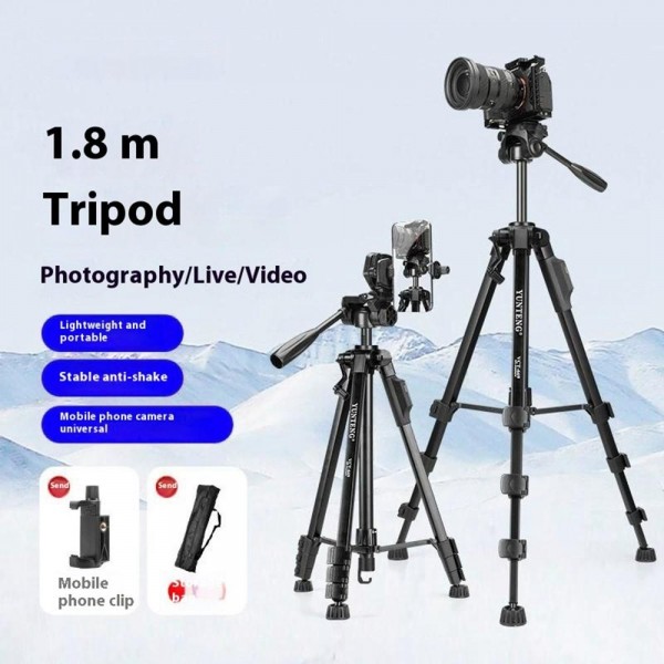 YUNTENG VCT-669 For Live Streaming Video Recording Camera Tripod Smartphone Selfie Mount
