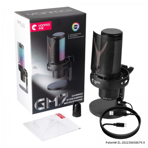 Yanmai GM7 USB Gaming Laptop Microphone with RGB Light