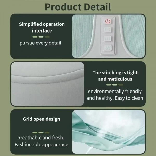 Z5 Dual-frequency Red Light Constant Temperature Hot Compress Foot Massager, Spec: EU Plug(Light Green)