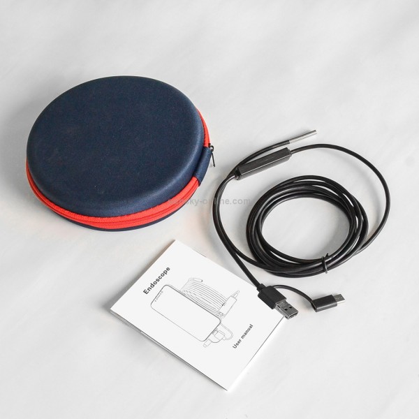 inskam107 3.9mm 3 In 1 HD Waterproof Industry Digital Endoscope Inspection Camera, Length: 1m Flexible Cable(Black)