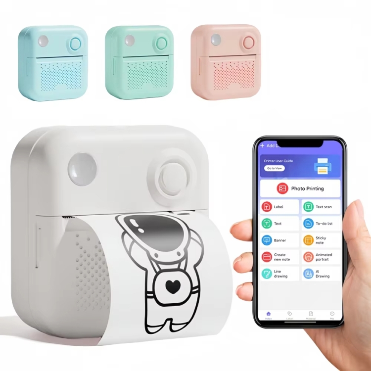 200DPI-Mini-Label-Printer-Thermal-Inkless-Black-And-White-Printer-With-1-Roll-Printing-PaperPink-TBD0605392001B