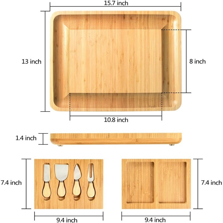 39-x-33-x-38cm-Natural-Bamboo-Cheese-Board-4-Knife-Set-TBD0602116801