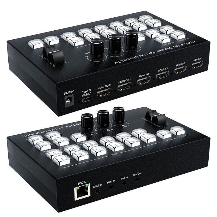 4-In-2-Out-HDMI-Guide-Switchboard-Type-C-USB-30-Capture-Port-OSD-Display-Game-Switcher-UK-PlugBlack-TBD0605397803A