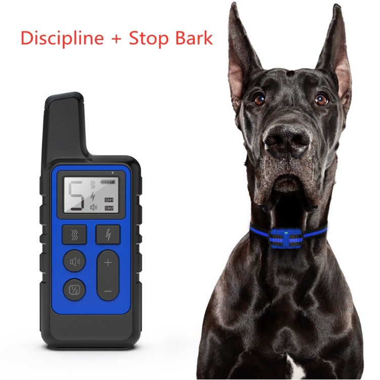 500m-Dog-Training-Bark-Stopper-Remote-Control-Electric-Shock-Waterproof-Electronic-CollarRed-TBD076761901C