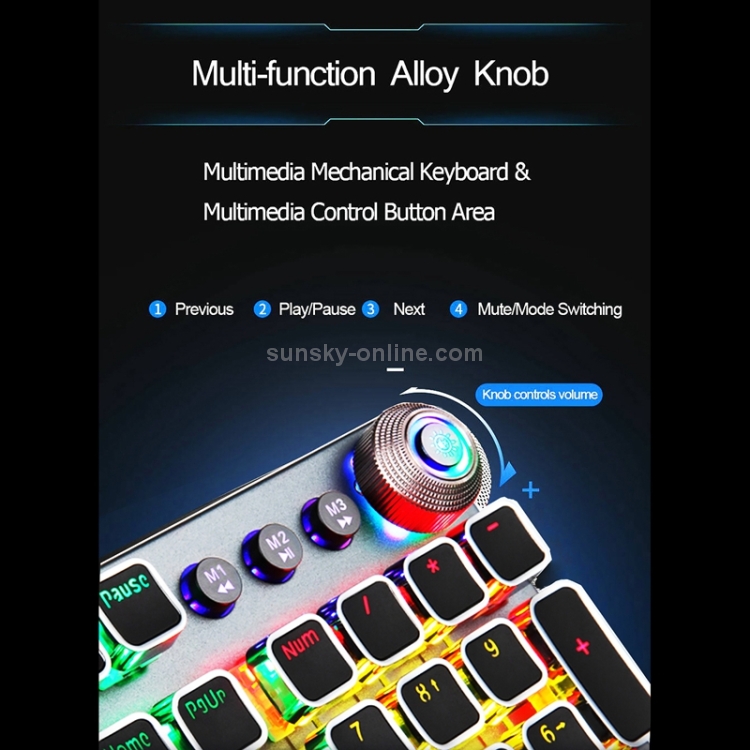 AULA-F2088-108-Keys-Mixed-Light-Plating-Punk-Mechanical-Blue-Switch-Wired-USB-Gaming-Keyboard-with-Metal-ButtonSilver-KB5422S