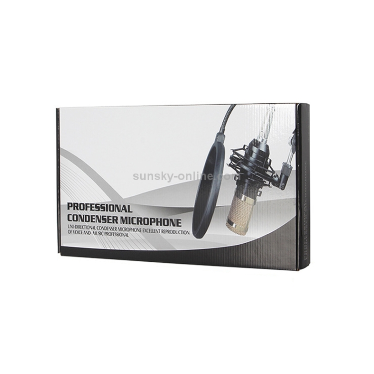 BM-828-Back-pole-Diaphragm-USB-Condenser-Microphone-Cantilever-Bracket-Set-Silver-MCP5632S