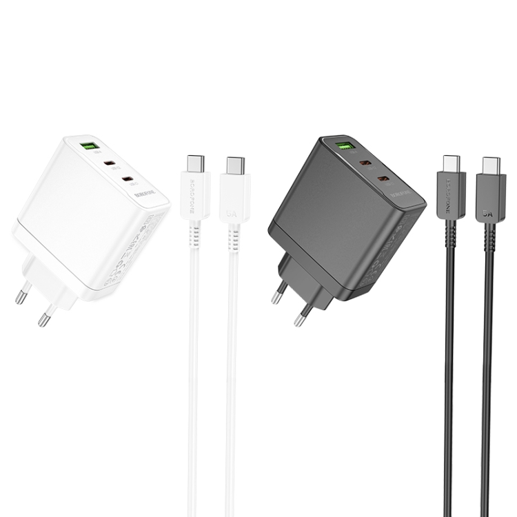 BOROFONE-BN12-PD65W-Type-C-QC30-USB-Dual-Type-C-Charger-with-1m-Type-C-Cable-EU-PlugWhite-EDA006429501B