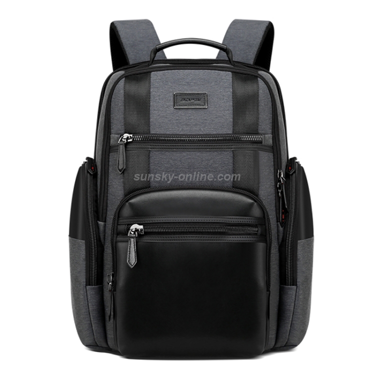 Bopai-851-014318-Fashion-Outdoor-Breathable-Waterproof-Anti-theft-Three-layer-Large-Capacity-Double-Shoulder-Bagwith-USB-Charging-Port-Size-31x17x44cmGrey-OG6578BH