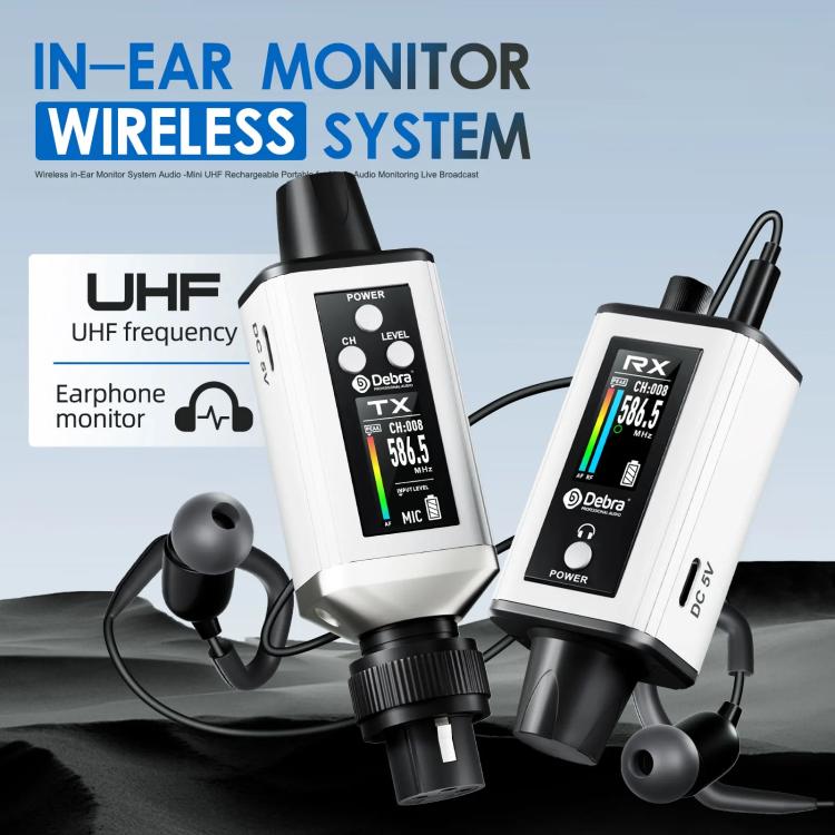 DEBRA-EMX-1-XLR-Adapter-Portable-Wireless-Monitor-System-Transmitter-ReceiverWhite-EDA008543301A