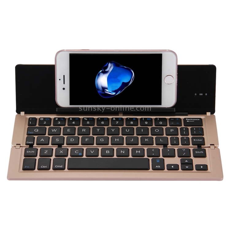 F18-Ultra-slim-Rechargeable-Foldable-58-Keys-Bluetooth-Wireless-Keyboard-with-Holder-Gold-KB6321J
