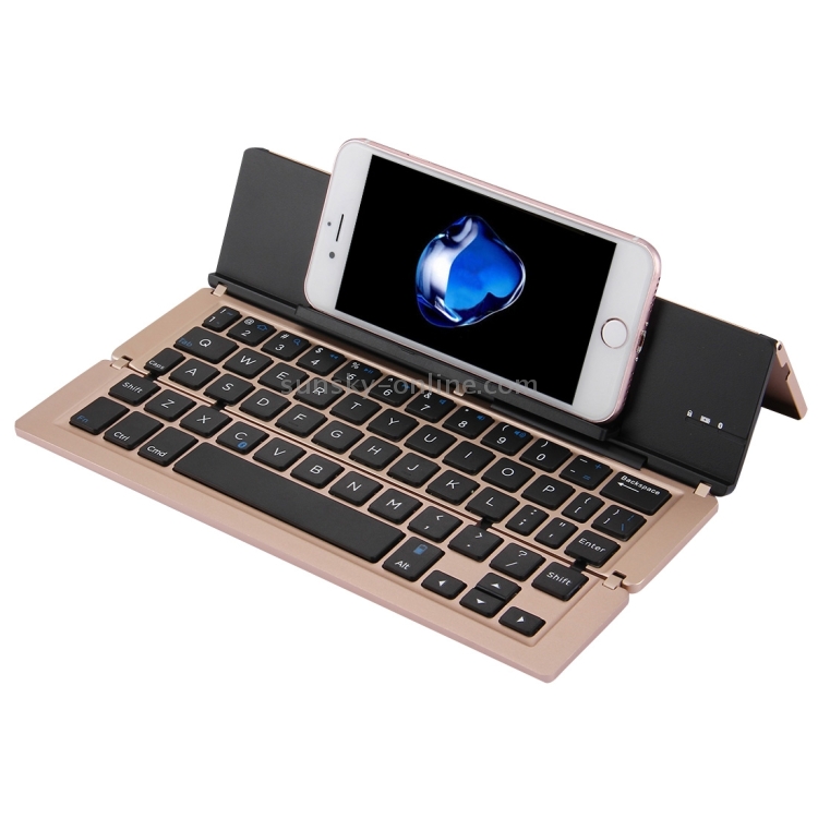 F18-Ultra-slim-Rechargeable-Foldable-58-Keys-Bluetooth-Wireless-Keyboard-with-Holder-Gold-KB6321J