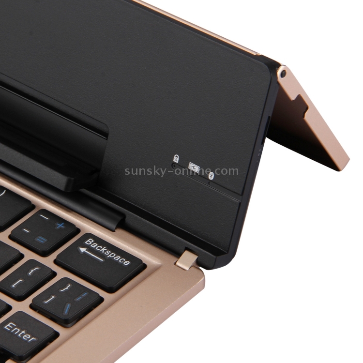F18-Ultra-slim-Rechargeable-Foldable-58-Keys-Bluetooth-Wireless-Keyboard-with-Holder-Gold-KB6321J