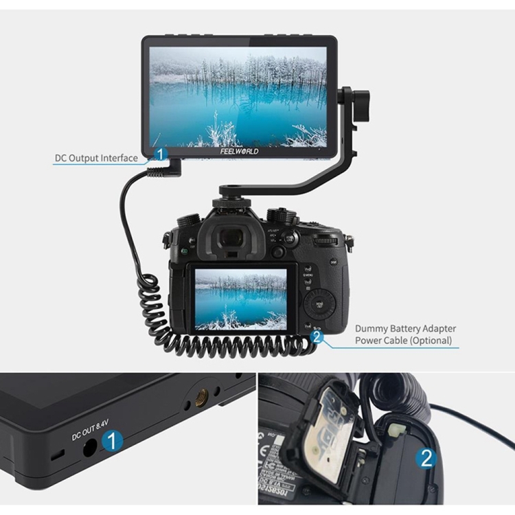 FEELWORLD-F5-Pro-V4-6-inch-Touch-Screen-DSLR-Camera-Field-Monitor-3D-LUT-4K-HDMI-Input-Output-Tilt-Arm-DCA2038