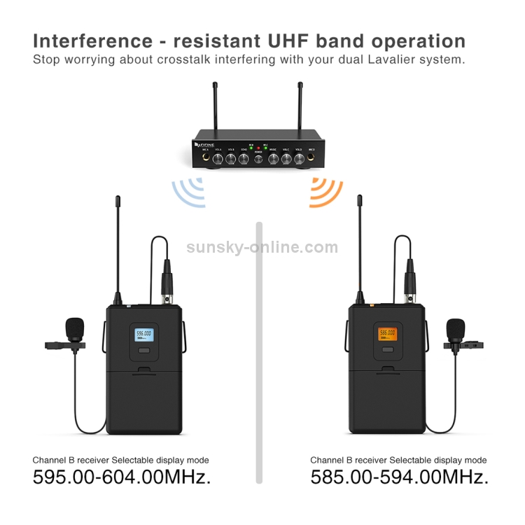 FIFINE-K038-UHF-Wireless-Microphone-System-with-2-Headsets-2-Lapel-Lavalier-Microphone-for-Teaching-SpeechBlack-MCP0053B