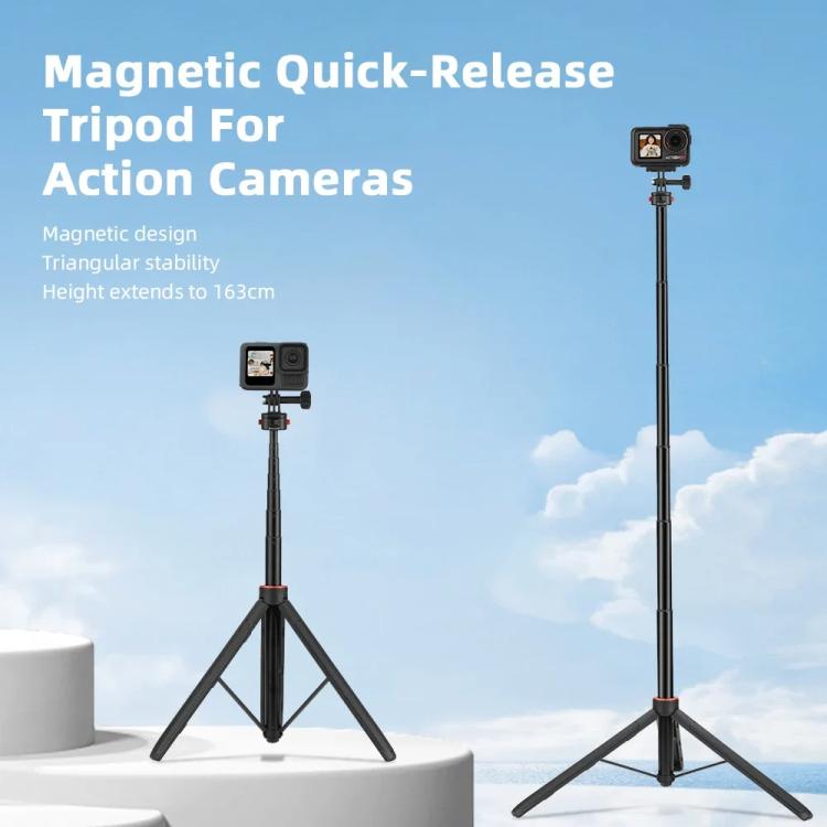 Flymile-163m-Magnetic-Quick-Release-Tripod-Selfie-Stick-for-Action-Cameras-for-Vlogging-Outdoor-SportsBlack-TBD0606188501A
