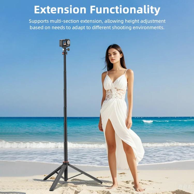 Flymile-163m-Magnetic-Quick-Release-Tripod-Selfie-Stick-for-Action-Cameras-for-Vlogging-Outdoor-SportsBlack-TBD0606188501A