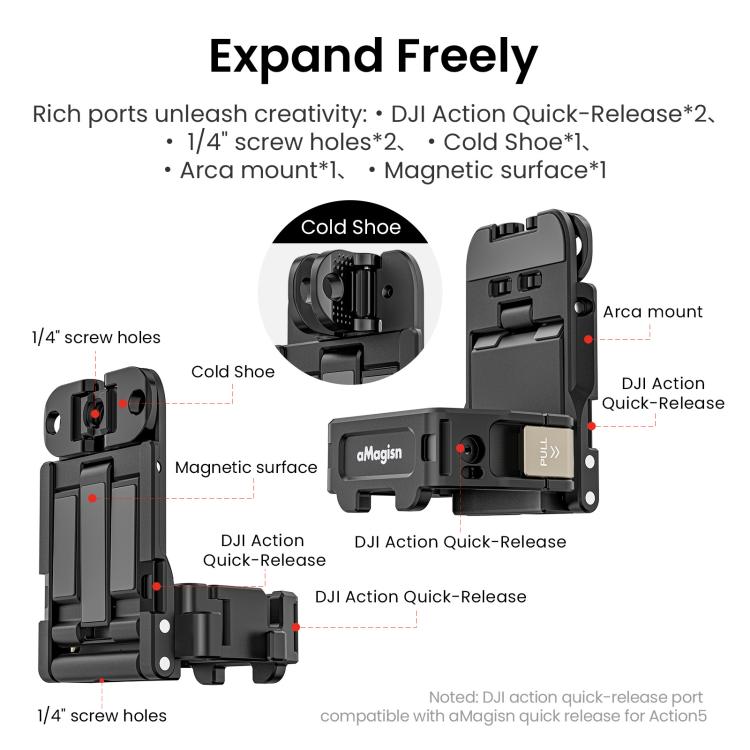 For-DJI-Pocket-3-aMagisn-Mantis-Extension-Frame-Magnetic-Mount-for-Hands-Free-VloggingBlack-TBD0606183801A