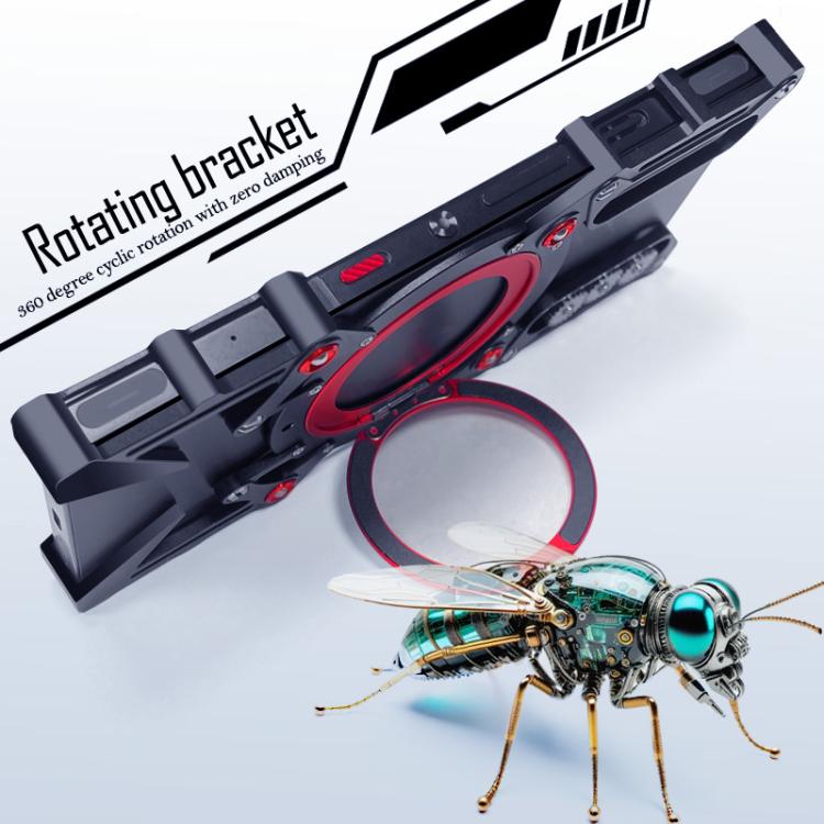 For-Huawei-Pura-80-Ultra-Rotating-Bracket-Hollow-Metal-Phone-Case-with-LanyardBlack-EDA008731201A