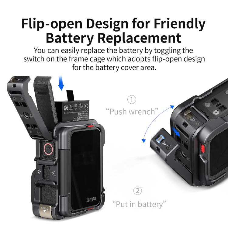 For-Insta360-Ace-Pro-2-Ace-Pro-Camera-AMagisn-Quick-Release-Metal-Cage-Horizontal-Vertical-Shooting-Protective-FrameCharcoal-Metallic-TBD0606057001A