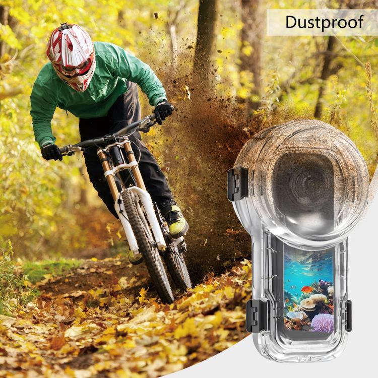 For-Insta360-X5-PULUZ-Quick-Release-60m-Waterproof-Sealed-Diving-Case-Transparent-PU760T