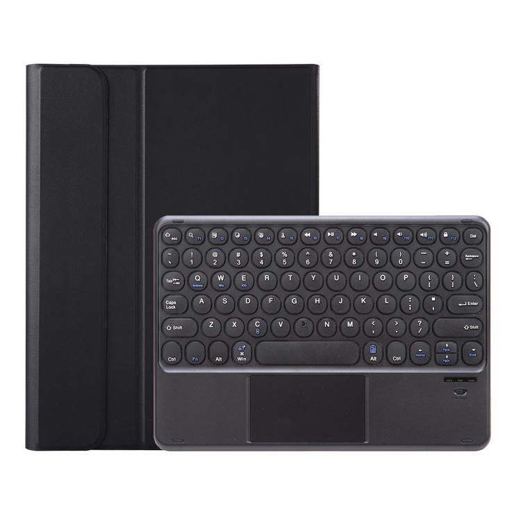 For-Lenovo-Tab-101-ZhaoYang-K10C-101-YAM29-A-Ultra-thin-Detachable-Round-Keycap-Bluetooth-Keyboard-Leather-Tablet-Case-with-TouchpadBlack-EDA007850701A