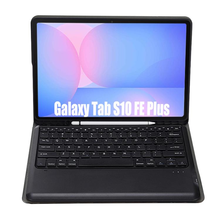 For-Samsung-Galaxy-Tab-S10-FE-A820B-Pen-Slot-Detachable-Bluetooth-Keyboard-Leather-Tablet-CaseBlack-EDA007894501A