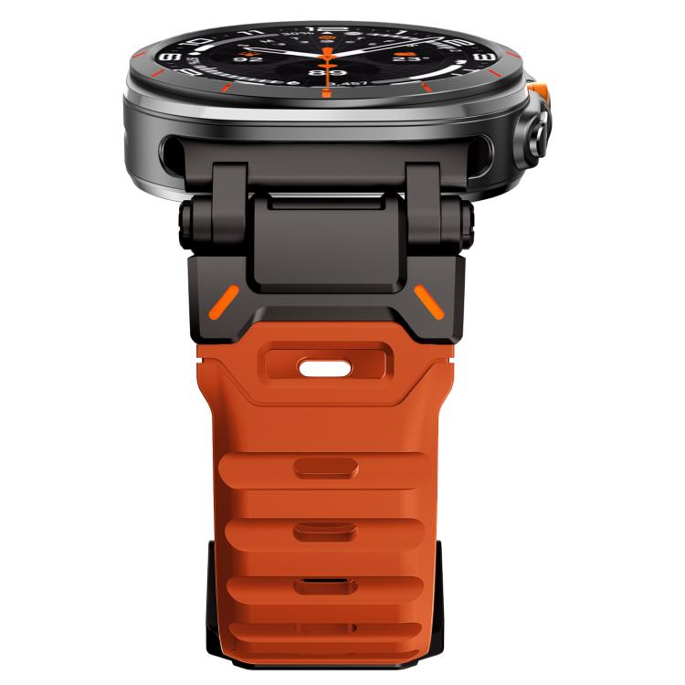 For-Samsung-Galaxy-Watch-Ultra-47mm-Ultra-2025-Explorer-Metal-Head-Fluororubber-Watch-BandBlack-Orange-SYA002931701A