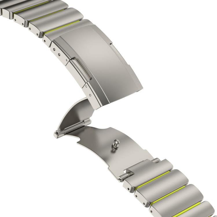 For-Samsung-Galaxy-Watch8-8-Classic-Turtle-Buckle-Dual-Color-Titanium-Metal-Silicone-Watch-BandBlack-Orange-SYA003112301A