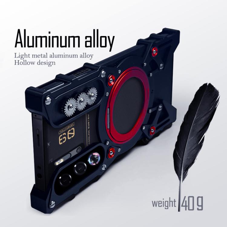 For-Sony-Xperia-10-VII-Rotating-Bracket-Hollow-Metal-Phone-Case-with-LanyardBlack-EDA008729808A