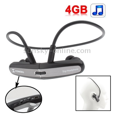 Free-Style-Motion-MP3-Headphone-with-Magnet-Built-in-4GB-Memory-Gray-S-MP3-1232H
