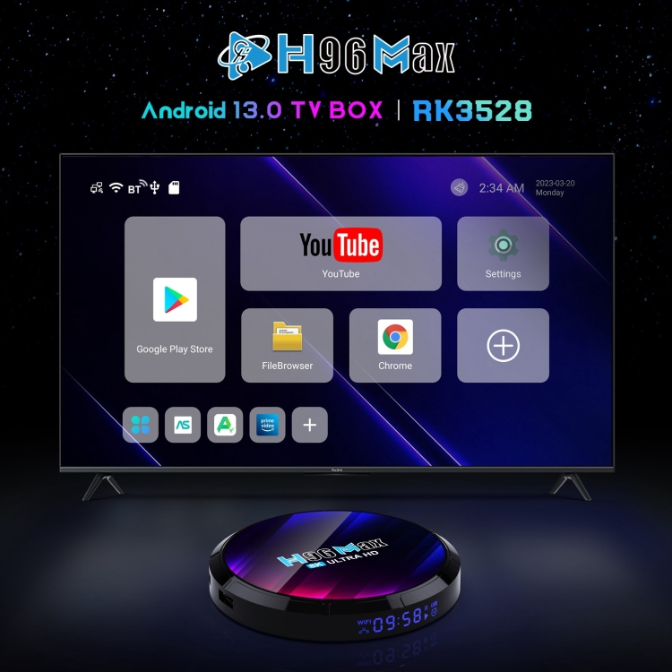 H96-Max-8K-Ultra-HD-Smart-TV-Box-Android-130-Media-Player-with-Remote-Control-RK3528-Quad-Core-4GB64GBAU-Plug-EAT0305AU
