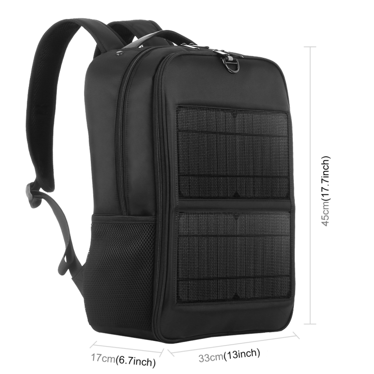 HAWEEL-14W-Solar-Panel-Power-Backpack-Laptop-Bag-with-Handle-and-5V-21A-Max-USB-Charging-PortBlack-HWL2180B
