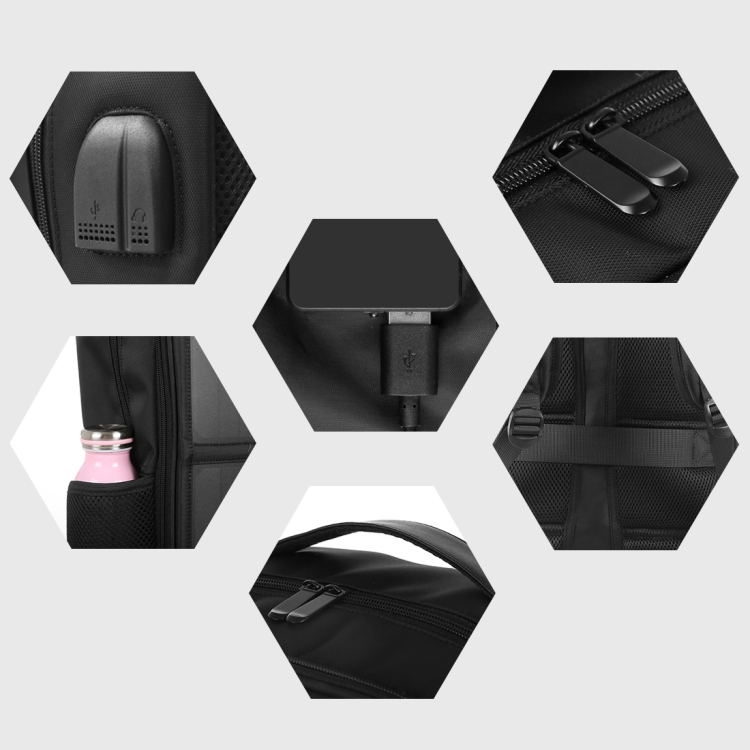 HAWEEL-14W-Solar-Panel-Power-Backpack-Laptop-Bag-with-Handle-and-5V-21A-Max-USB-Charging-PortBlack-HWL2180B