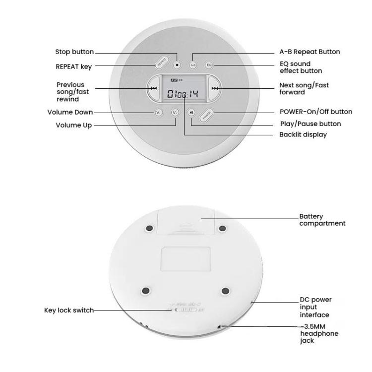 Kecag-Mini-Portable-CD-Player-Walkman-Study-and-Repeat-Retro-MP3-Music-CD-PlayerKC-707-TBD0605995601A