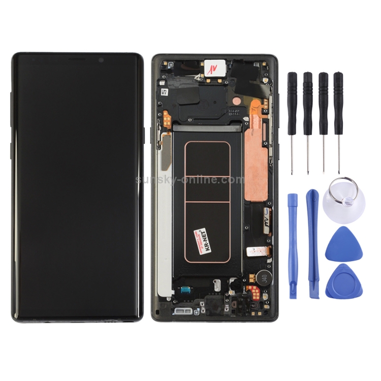 LCD-Screen-and-Digitizer-Full-Assembly-with-Frame-for-Galaxy-Note9-N960A-N960F-N960V-N960T-N960UBlack-SPA1171B