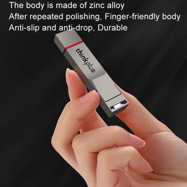 Lenovo-Thinkplus-TU280PRO-USB32Type-C-Dual-Interface-Solid-State-U-Disk-Memory-256GBDark-gray-TBD0604246601A