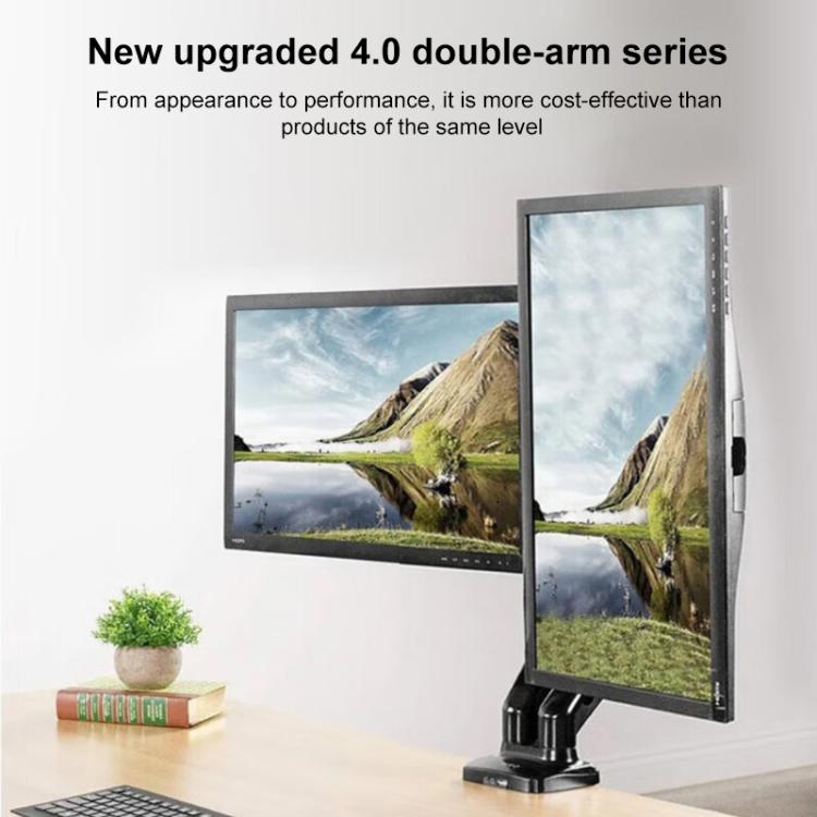 Lenovo-Thinkplus-ZJA1-Clip-on-Desktop-Dual-Arm-Monitor-HolderBlack-EDA007702601A