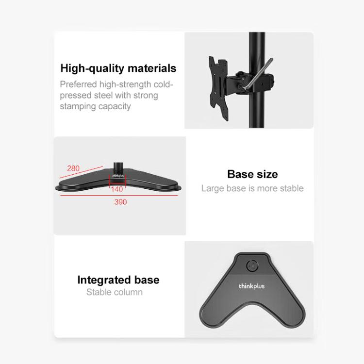 Lenovo-Thinkplus-ZJA10-Rotatable-Lift-Desktop-Vertical-Single-Arm-Monitor-HolderBlack-EDA007703301A