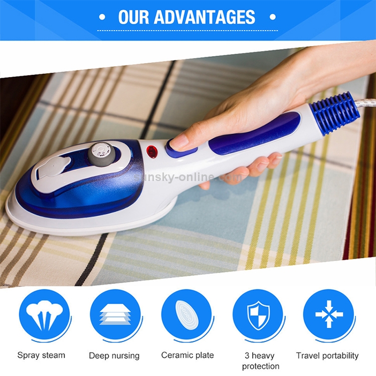 Multifunction-Household-Handheld-Steamer-Travel-Portable-Hand-Held-Steam-Hanging-Hot-Machine-Ceramic-Bottom-with-Flannelette-Brush-Hair-Brush-Measuring-CupUS-PlugPurple-HC7751P