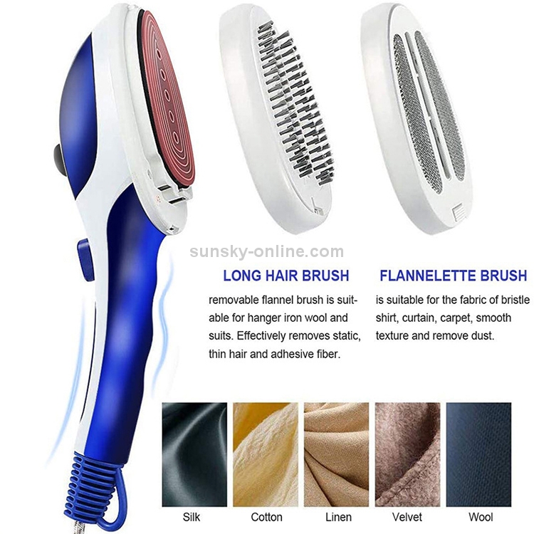 Multifunction-Household-Handheld-Steamer-Travel-Portable-Hand-Held-Steam-Hanging-Hot-Machine-Ceramic-Bottom-with-Flannelette-Brush-Hair-Brush-Measuring-CupUS-PlugPurple-HC7751P
