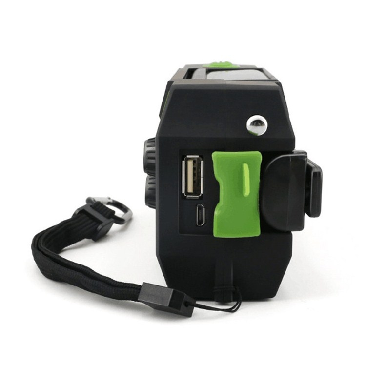 Multifunctional-Hand-Crank-Solar-Power-LED-Flashlight-Full-Band-FM-Radio-Desk-Lamp-Alarm-StyleOrdinary-VersionBlue-TBD049971501B