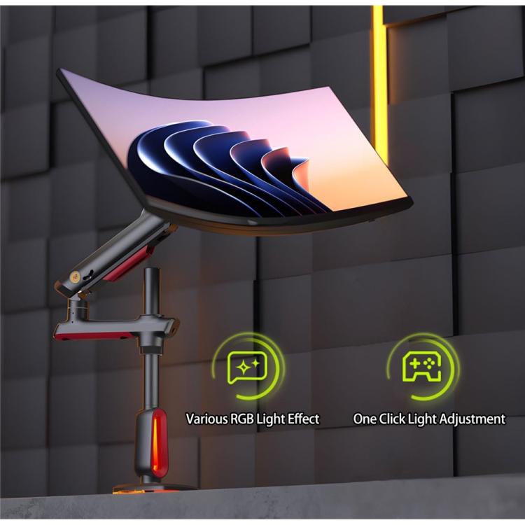 NORTH-BAYOU-L70-RGB-Lighting-Gaming-Monitor-Adjustable-Arm-Stand-Curved-Monitors-Bracket-SYA0029604