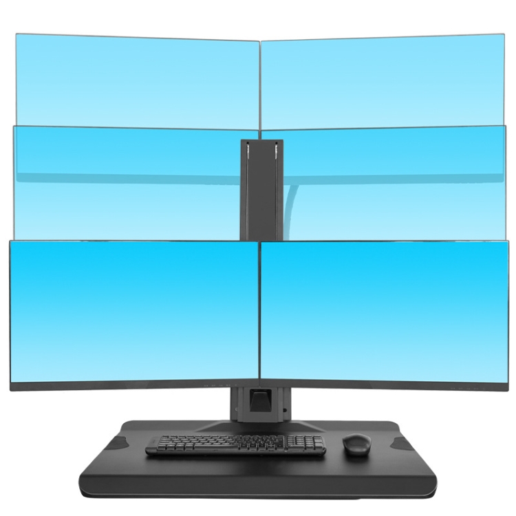 NORTH-BAYOU-NB-L100-Sit-Stand-Workstation-Desk-Table-Clamp-Dual-LCD-Monitor-Mount-For-22-27-inch-SYA0018724