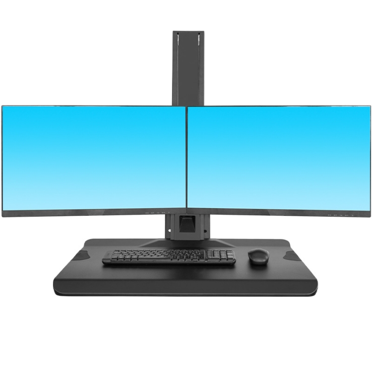 NORTH-BAYOU-NB-L100-Sit-Stand-Workstation-Desk-Table-Clamp-Dual-LCD-Monitor-Mount-For-22-27-inch-SYA0018724