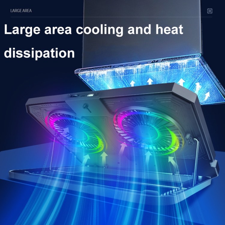 NUOXI-C300-Dual-fans-RGB-Light-Adjustable-Laptop-Radiator-Lifting-and-Folding-Cooling-StandBlack-TBD0605266001A