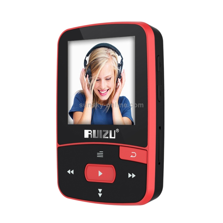 New-Arrival-Original-RUIZU-X50-Sport-Bluetooth-MP3-Player-8GB-Clip-Mini-with-Screen-Support-FMRecordingE-BookClockPedometerRed-TBD003451012