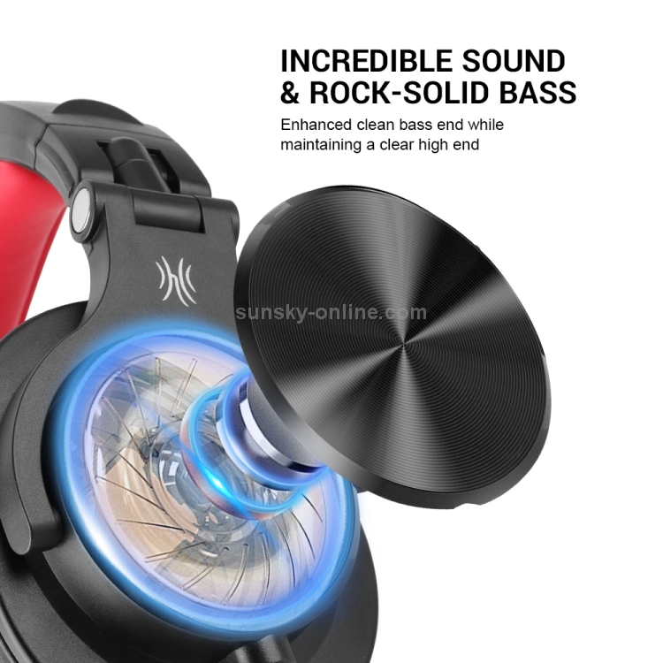 OneOdio-A71-Head-mounted-Noise-Reduction-Wired-Headphone-with-MicrophoneRed-Black-PC1578RL