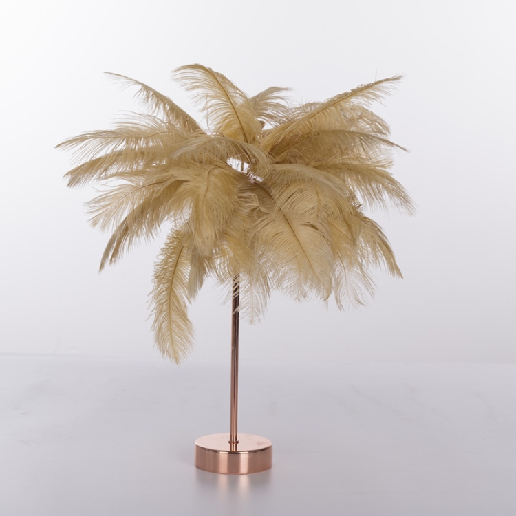 Ostrich-Feather-Table-Lamp-Wrought-Iron-Night-Light-LED-Copper-Wire-LampYellow-TBD0427019101A