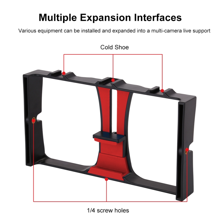 PULUZ-3-in-1-Vlogging-Live-Broadcast-Smartphone-Video-Rig-Microphone-47-inch-12cm-Ring-LED-Selfie-Light-Kits-with-Cold-Shoe-Tripod-Head-for-iPhone-Galaxy-Huawei-Xiaomi-HTC-LG-Google-and-Other-SmartphonesRed-PKT3027R